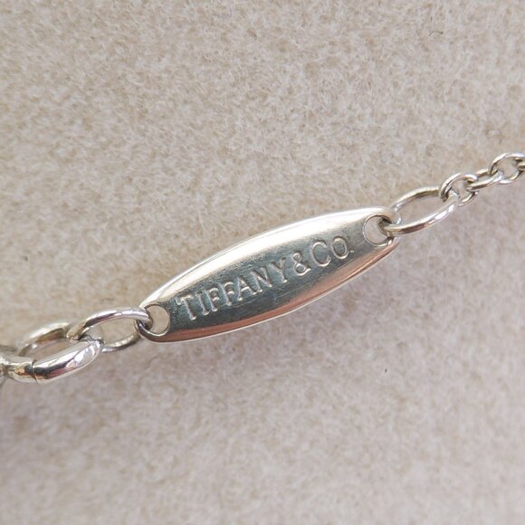 Tiffany & Co. Elsa Peretti Sterling Silver Puffy Cross Necklace + Pouch/Cloth - Picture 7 of 9